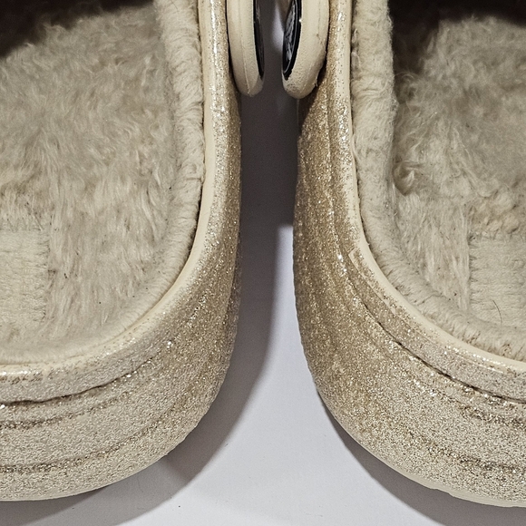 Crocs Kids Baya Lined Clog Gold Glitter Girl Size J 2 Hello Kitty Roblox Pink - Picture 8 of 11